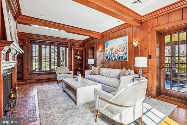 Fireplace, Interior, Living room, Recessed Lighting, Wooden Beams, Wood Texture Flooring, Wooden Walls