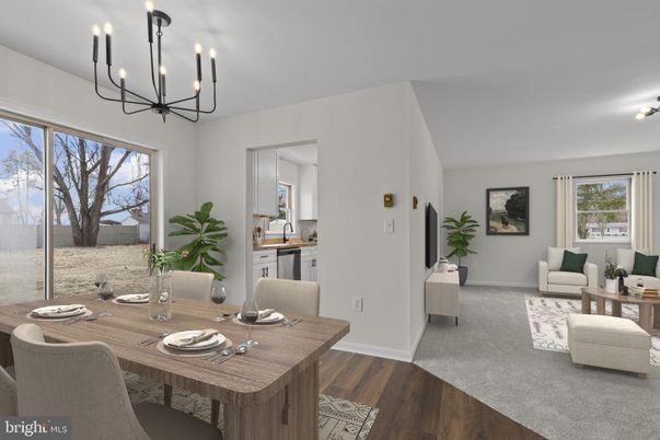Chandelier, Dining room, Interior, Kitchen, Living room, Wood Texture Flooring