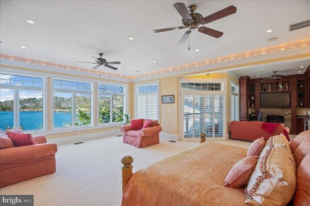 Fireplace, Interior, Living room, Recessed Lighting, Water