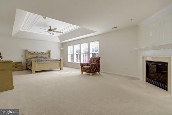 Bedroom, Fireplace, Interior
