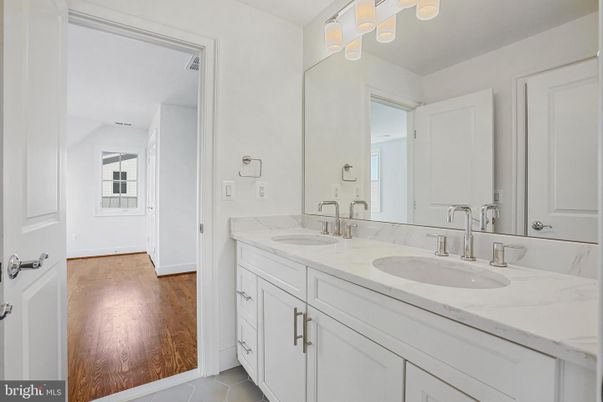 Bathroom, Dual Sink Vanities, Interior, Wood Texture Flooring