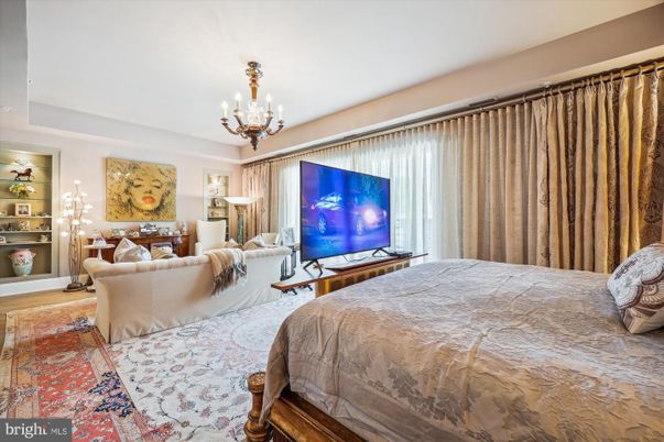 Bedroom, Chandelier, Interior, Wood Texture Flooring