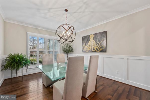 Chandelier, Dining room, Interior, Pendant Lights, Wood Texture Flooring