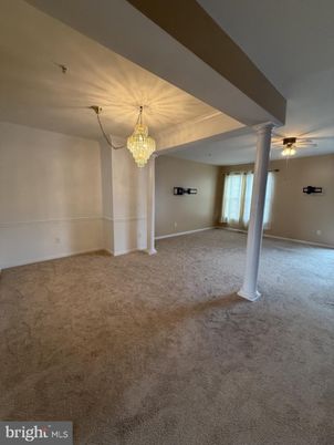 Chandelier, Empty room, Interior