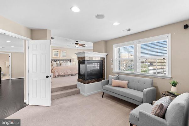 Bedroom, Fireplace, Interior, Recessed Lighting