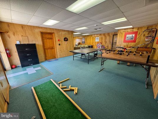 Game Room, Interior, Recessed Lighting, Wooden Walls