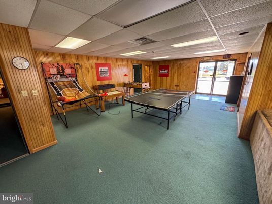 Game Room, Interior, Recessed Lighting, Wooden Walls