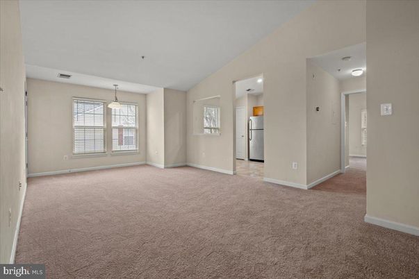 Empty room, Interior, Kitchen, Pendant Lights