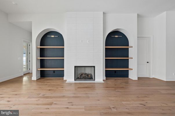 Fireplace, Interior, Wood Texture Flooring
