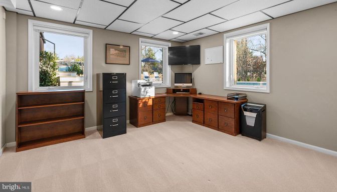 Home Office, Interior, Recessed Lighting