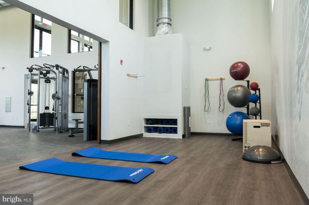 Fitness Equipment, Interior, Wood Texture Flooring
