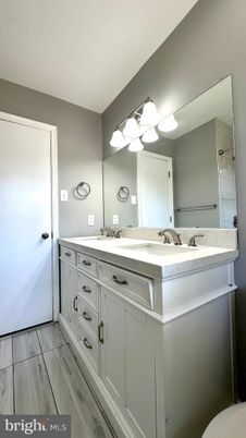 Bathroom, Dual Sink Vanities, Interior, Wood Texture Flooring