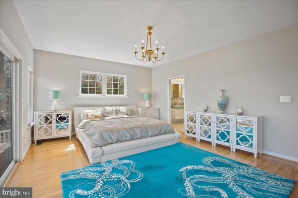 Bedroom, Chandelier, Interior, Wood Texture Flooring