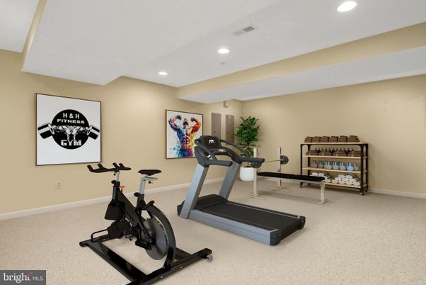 Fitness Equipment, Interior, Recessed Lighting