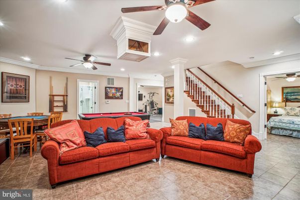 Bedroom, Billiard Table, Dining room, Game Room, Interior, Living room, Recessed Lighting