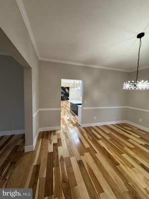 Empty room, Interior, Pendant Lights, Wood Texture Flooring