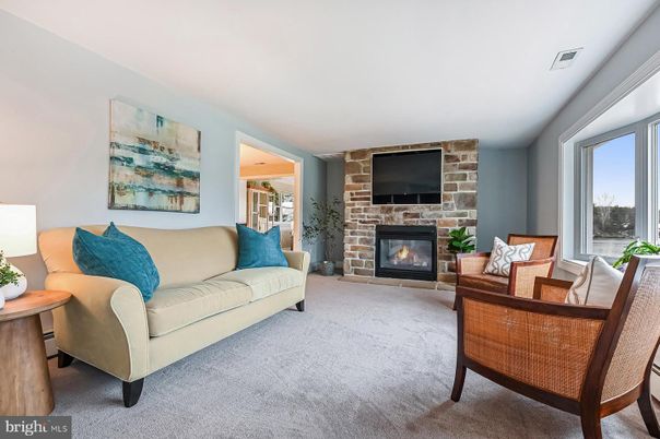 Fireplace, Interior, Living room, Stone Walls
