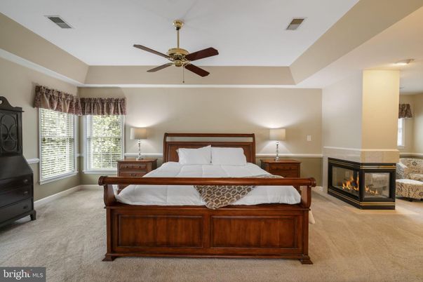 Bedroom, Fireplace, Interior