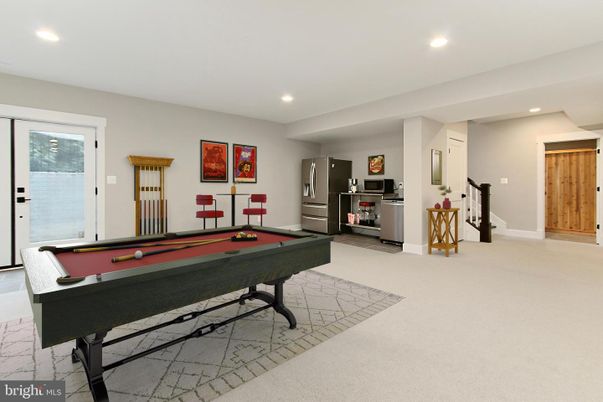 Billiard Table, Game Room, Interior, Recessed Lighting