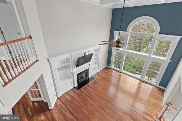 Fireplace, Interior, Pendant Lights, Wood Texture Flooring