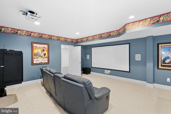 Home Theatre Room, Interior, Projection Screen, Recessed Lighting, Theatre Room