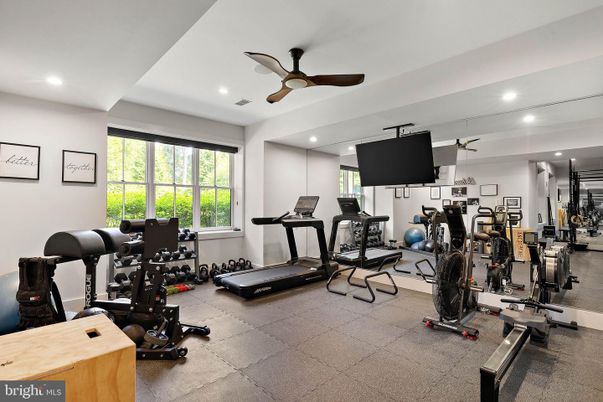 Fitness Equipment, Gym, Interior, Recessed Lighting