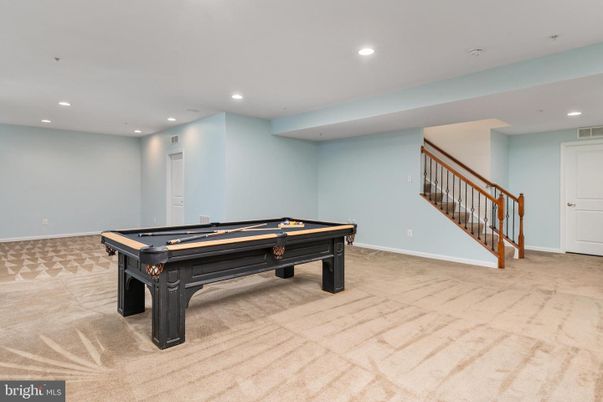 Billiard Table, Game Room, Interior, Recessed Lighting
