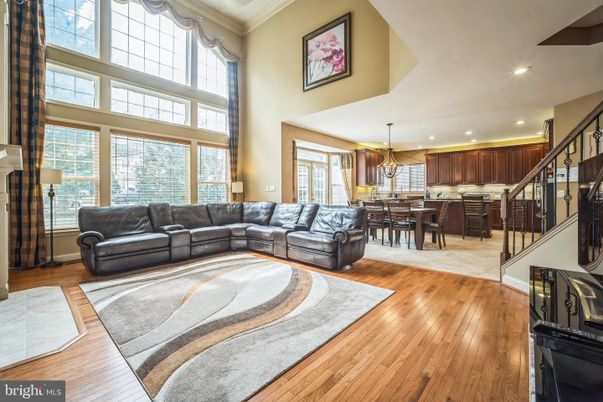 Chandelier, Dining room, Interior, Kitchen, Living room, Pendant Lights, Recessed Lighting, Wood Texture Flooring