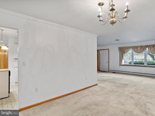 Chandelier, Empty room, Interior
