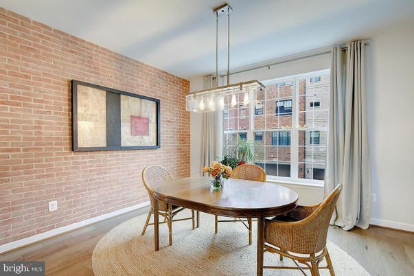 Dining room, Interior, Pendant Lights, Stone Walls, Wood Texture Flooring