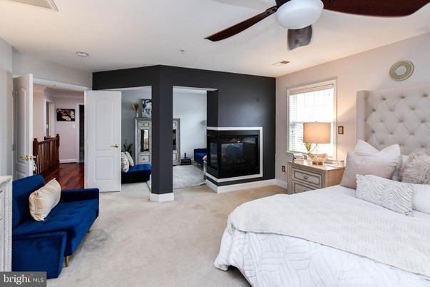 Bedroom, Fireplace, Interior