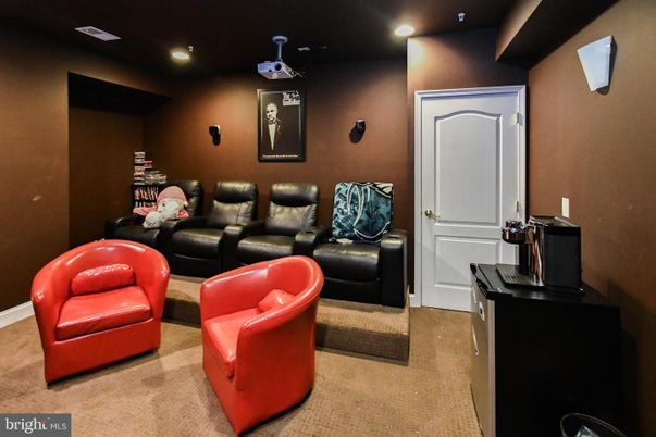 Home Theatre Room, Interior, Recessed Lighting, Theatre Room