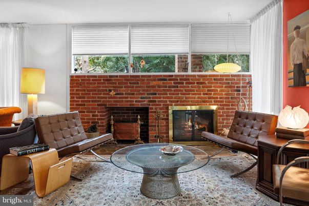 Fireplace, Interior, Living room, Pendant Lights, Stone Walls