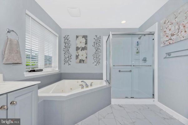Bathroom, Glass Shower, Interior, Marble, Recessed Lighting