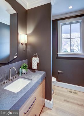 Bathroom, Interior, Recessed Lighting, Wood Texture Flooring
