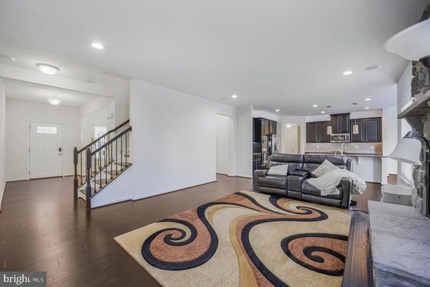 Interior, Kitchen, Living room, Recessed Lighting, Stainless Steel Appliances, Wood Texture Flooring