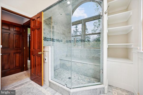 Bathroom, Glass Shower, Interior, Marble, Marble Walls