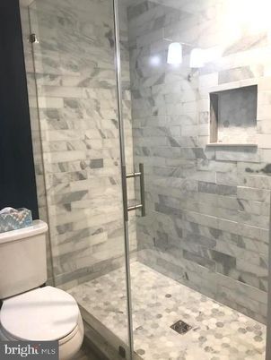 Bathroom, Glass Shower, Interior, Marble Walls