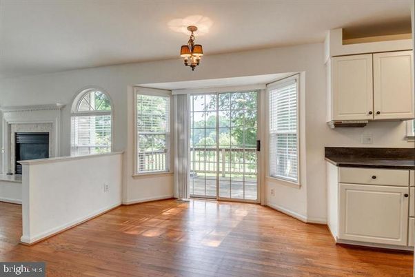 Chandelier, Empty room, Fireplace, Interior, Wood Texture Flooring