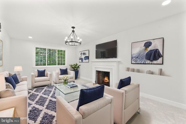 Fireplace, Interior, Living room, Pendant Lights, Recessed Lighting