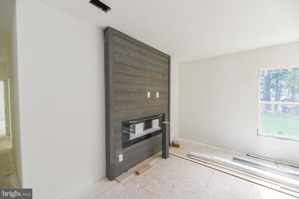 Empty room, Fireplace, Interior, Wooden Walls