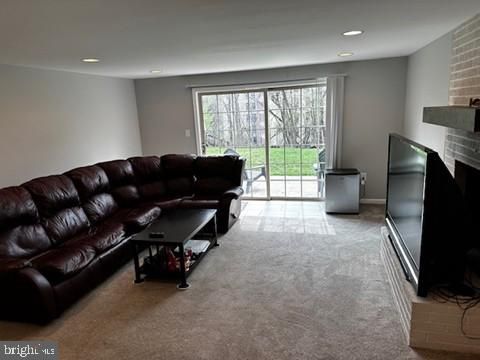 Interior, Living room, Recessed Lighting, Stone Walls