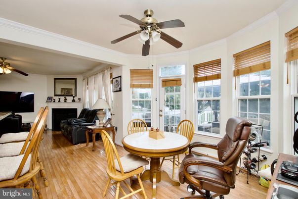 Dining room, Fireplace, Interior, Living room, Wood Texture Flooring