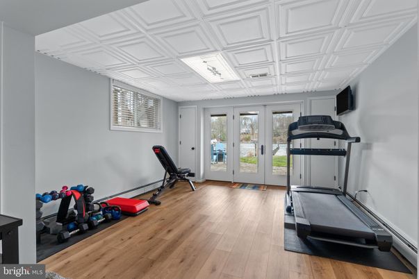 Fitness Equipment, Interior, Wood Texture Flooring