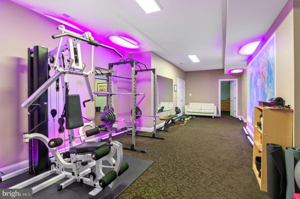 Fitness Equipment, Interior, Recessed Lighting