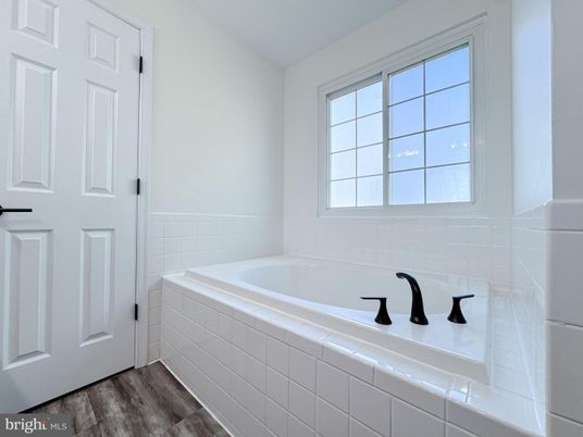 Bathroom, Interior, Tile Countertops, Wood Texture Flooring