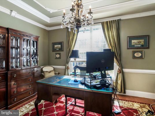 Chandelier, Home Office, Interior