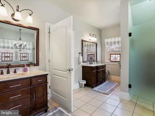 Bathroom, Chandelier, Interior