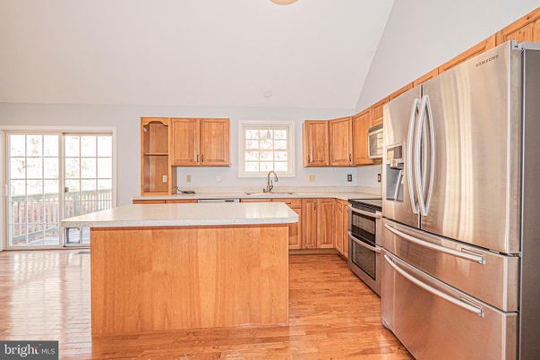 Interior, Kitchen, Pendant Lights, Stainless Steel Appliances, Wood Texture Flooring