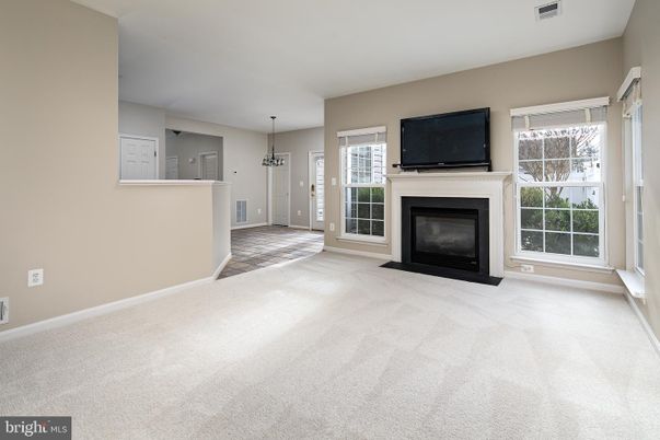 Empty room, Fireplace, Interior, Pendant Lights